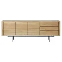 Oak Shadow Three Door Sideboard